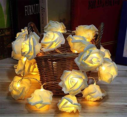 Rose White Fairy Decorative Lights (20 pcs)
