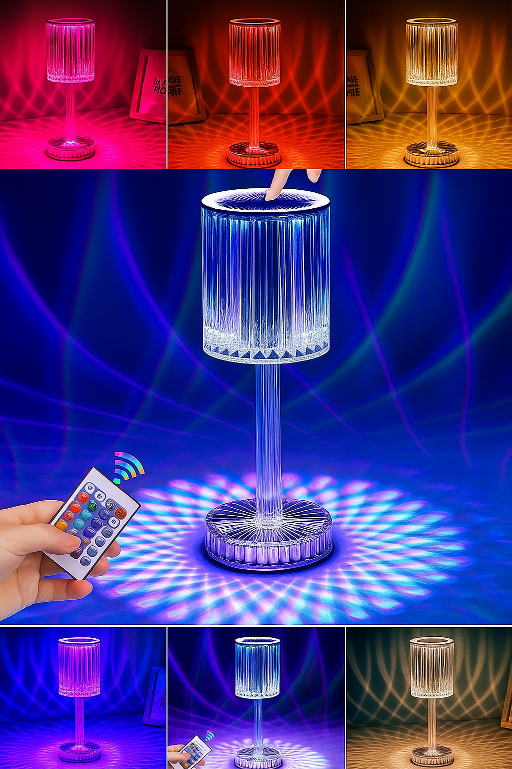 Crystal Diamond Table Lamp
