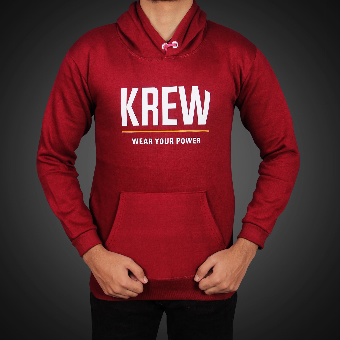 KREW Compass Lights Hoodie – Maroon (Astralite x KREW)