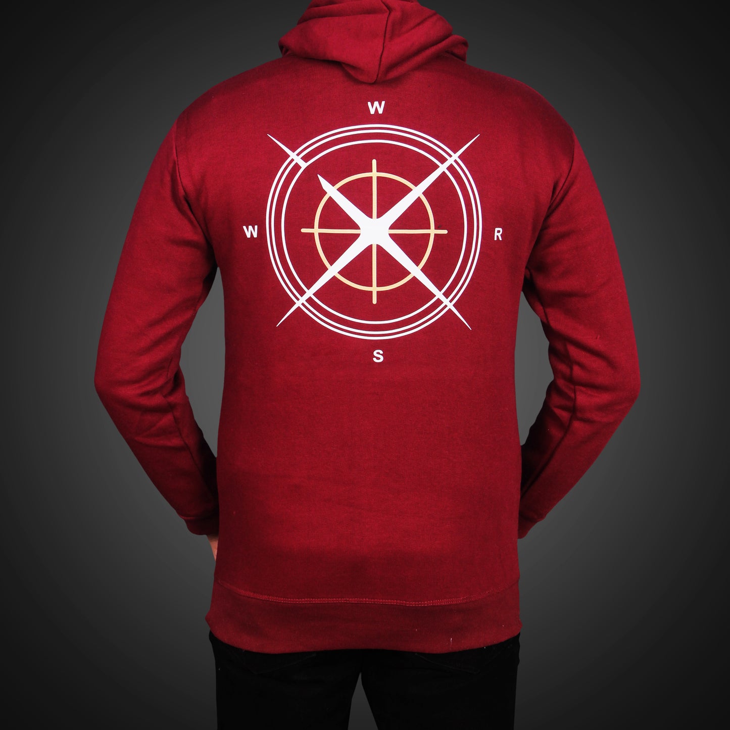 KREW Compass Lights Hoodie – Maroon (Astralite x KREW)