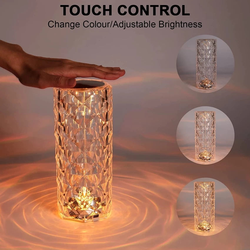Diamond Rose Crystal USB Lamp