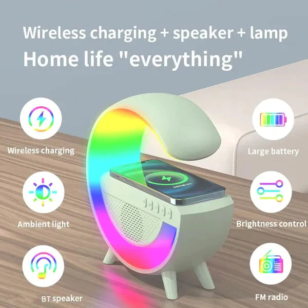 G Shaped Bluetooth Speaker with 15W Wireless Charging