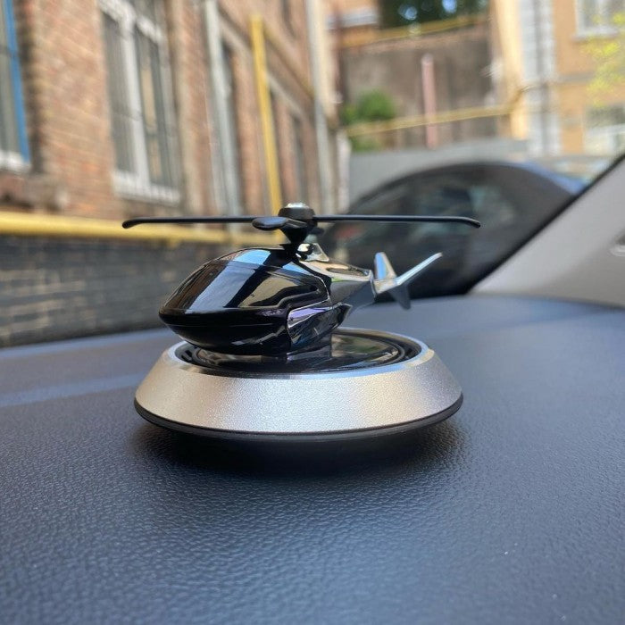 Solar Helicopter Car Air Freshener Metal