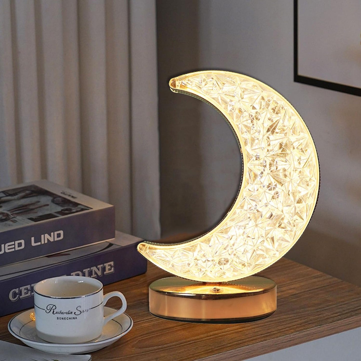 Moon Table Lamp Usb Chargeable (3 Shades)