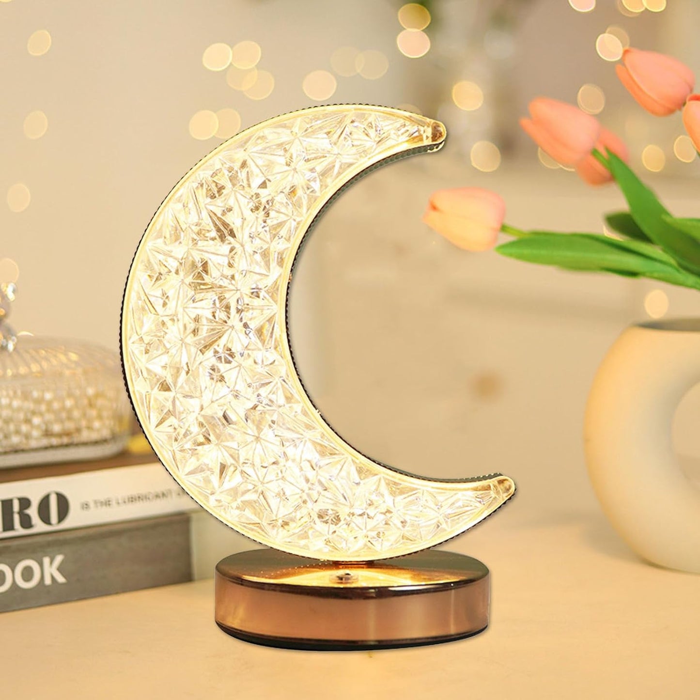 Moon Table Lamp Usb Chargeable (3 Shades)