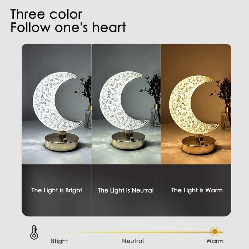 Moon Table Lamp Usb Chargeable (3 Shades)