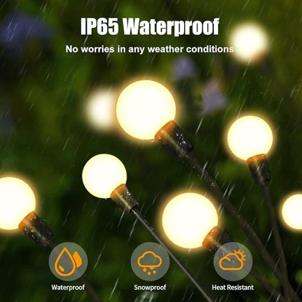10 Pcs LED Solar Powered Firefly Garden Lights