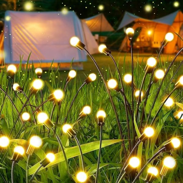 10 Pcs LED Solar Powered Firefly Garden Lights