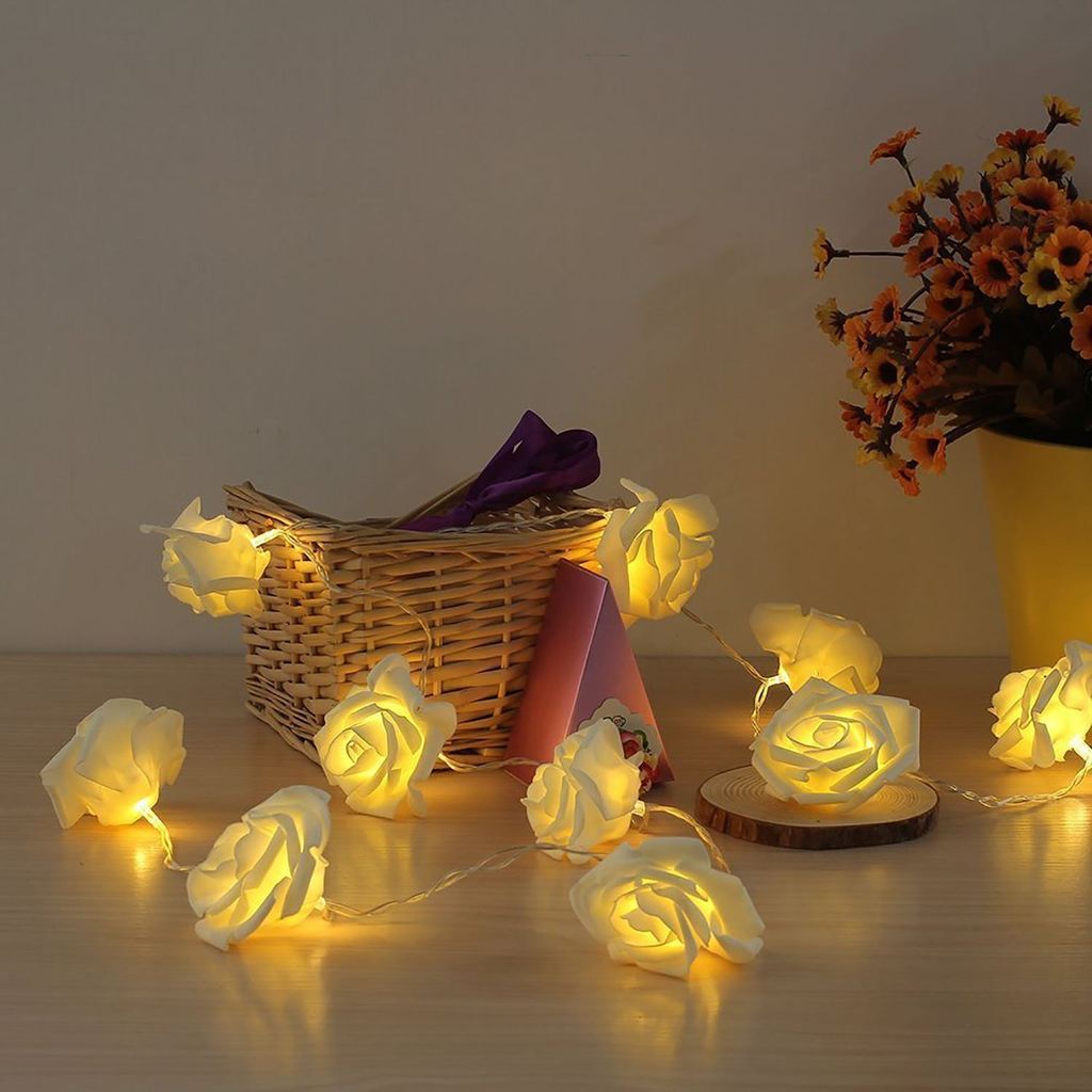 Rose White Fairy Decorative Lights (20 pcs)