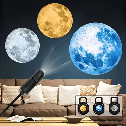 3-in-1 Rotatable USB Moon Light
