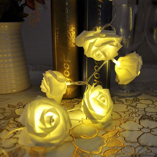 Rose White Fairy Decorative Lights (20 pcs)
