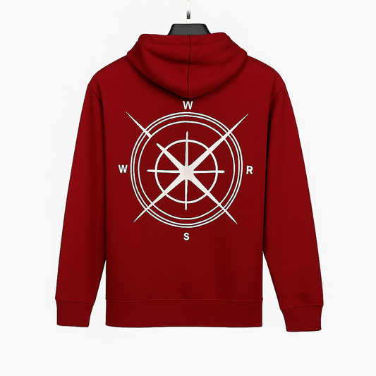 KREW Compass Lights Hoodie – Maroon (Astralite x KREW)