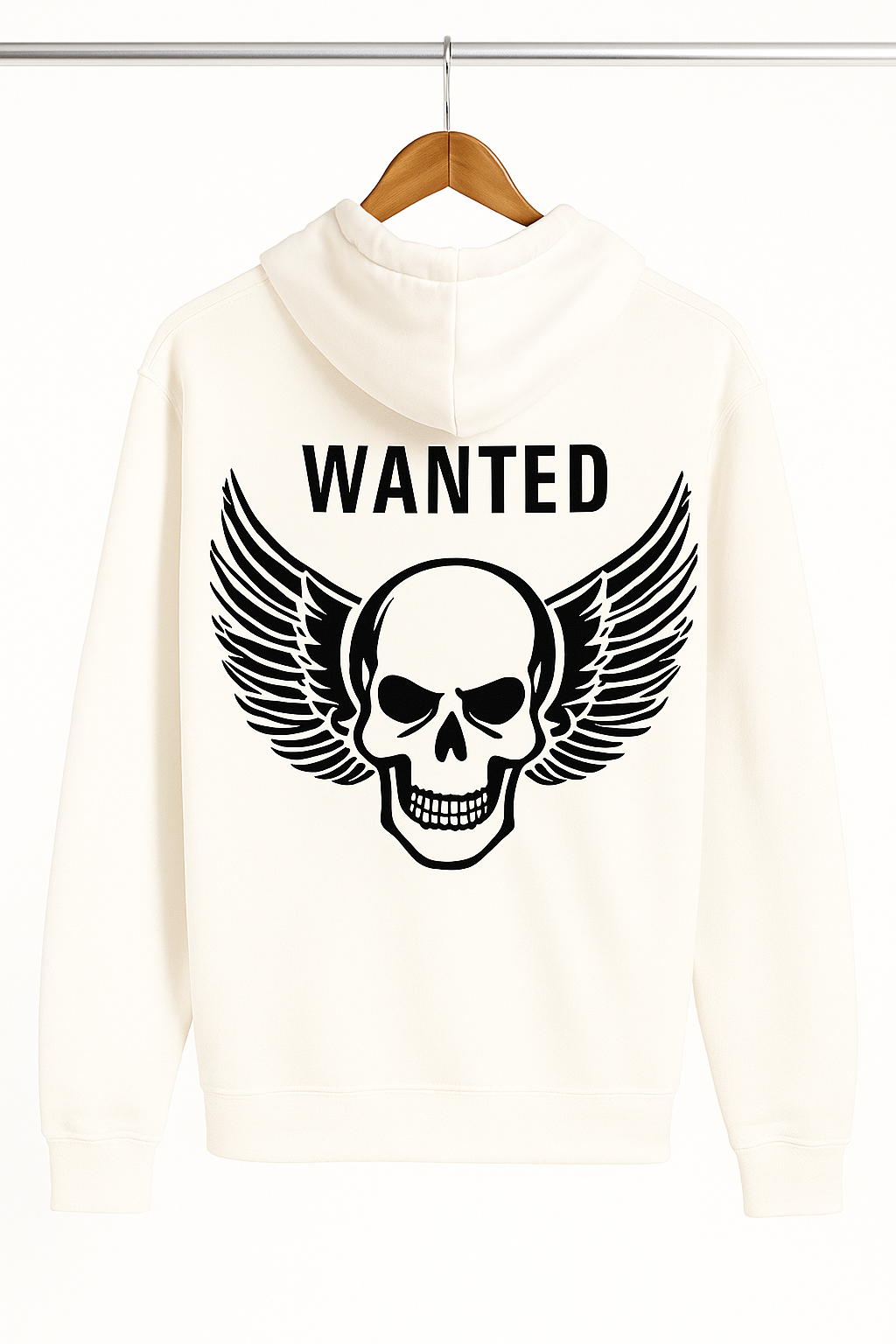 KREW Wanted Skull Hoodie – White (Astralite x KREW)