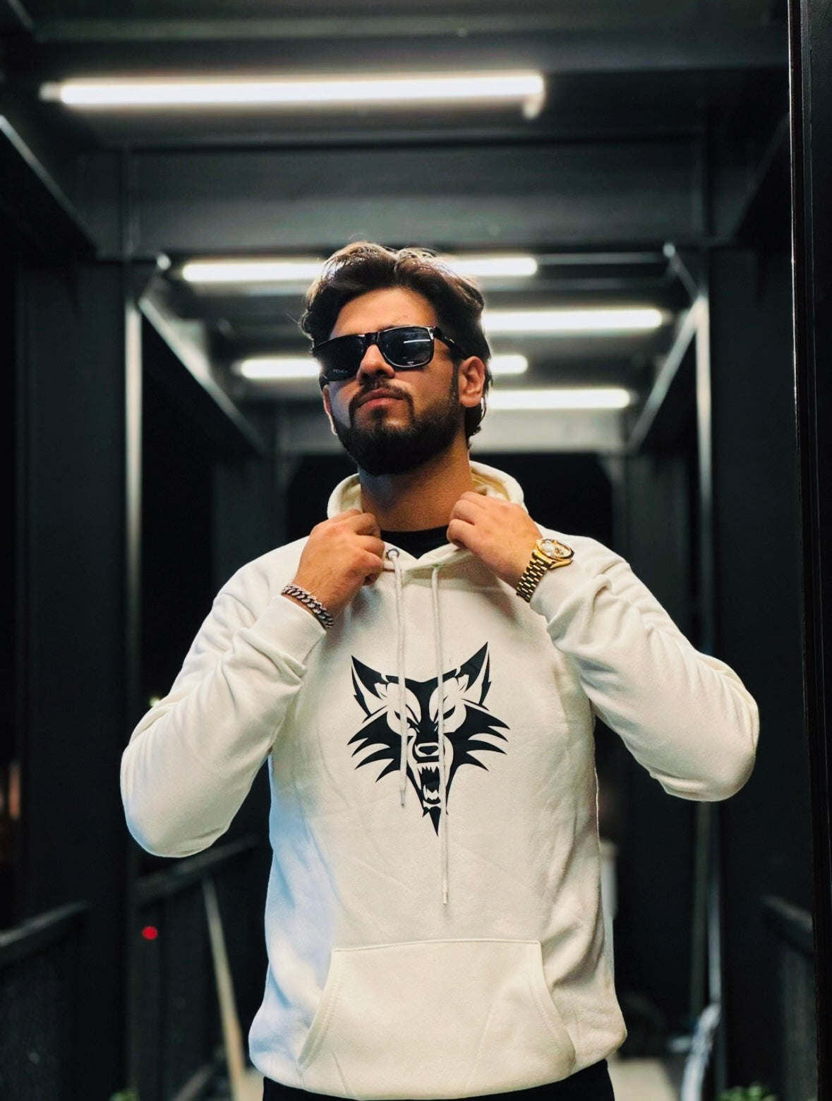 KREW Savage Wolf Hoodie – White (Astralite x KREW)