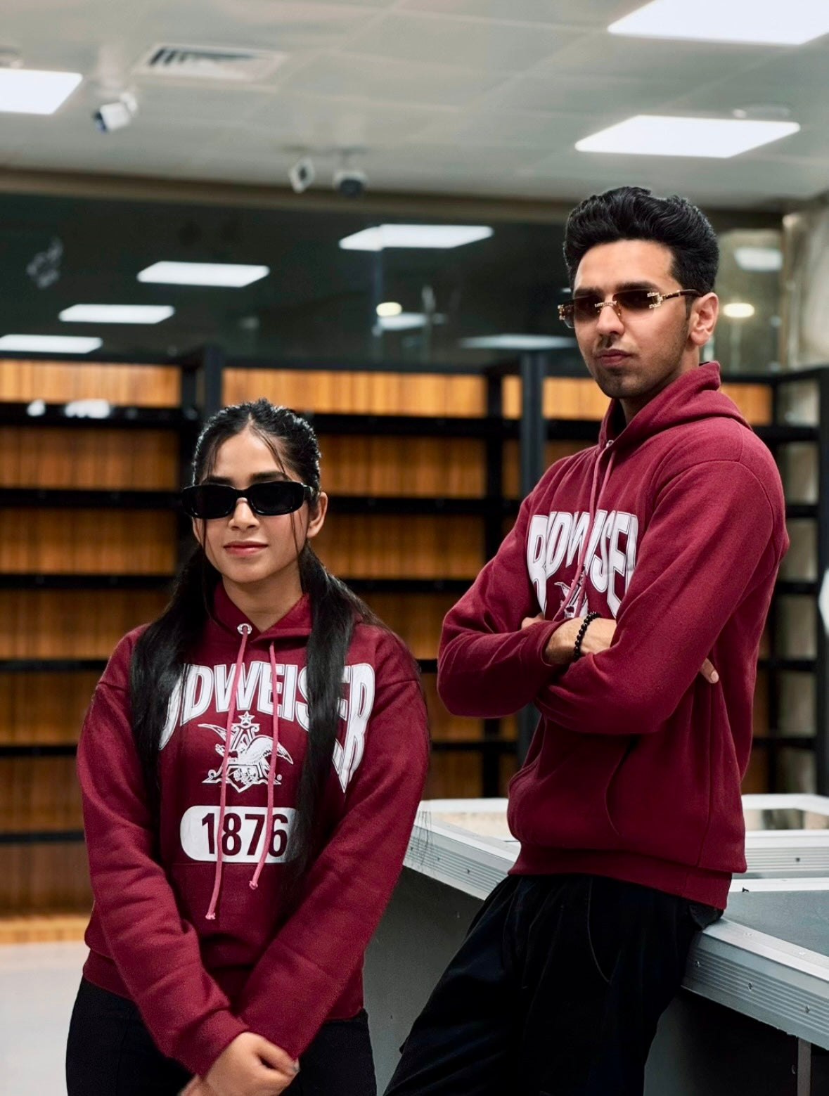 Budweiser 1876 Hoodie - Maroon (Astralite x KREW)