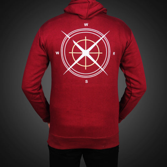 KREW Compass Lights Hoodie – Maroon (Astralite x KREW)