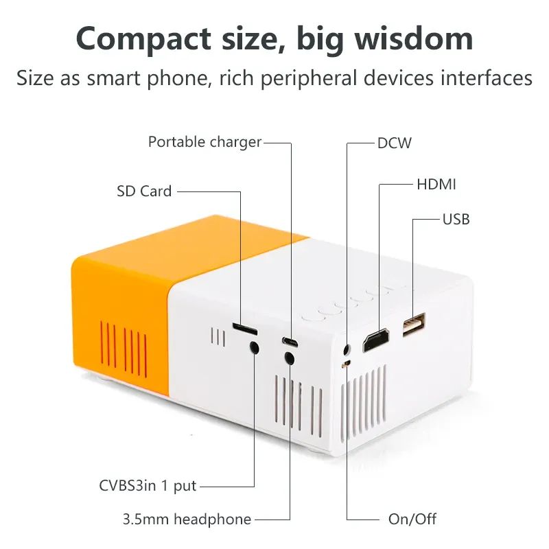 Portable YG300 Mini LED Projector
