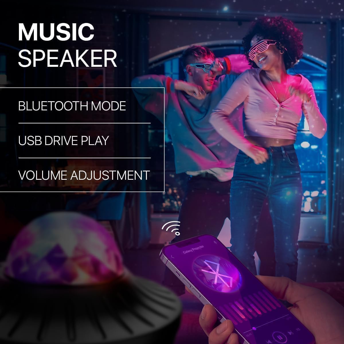 Galaxy Ocean Wave Light Projector