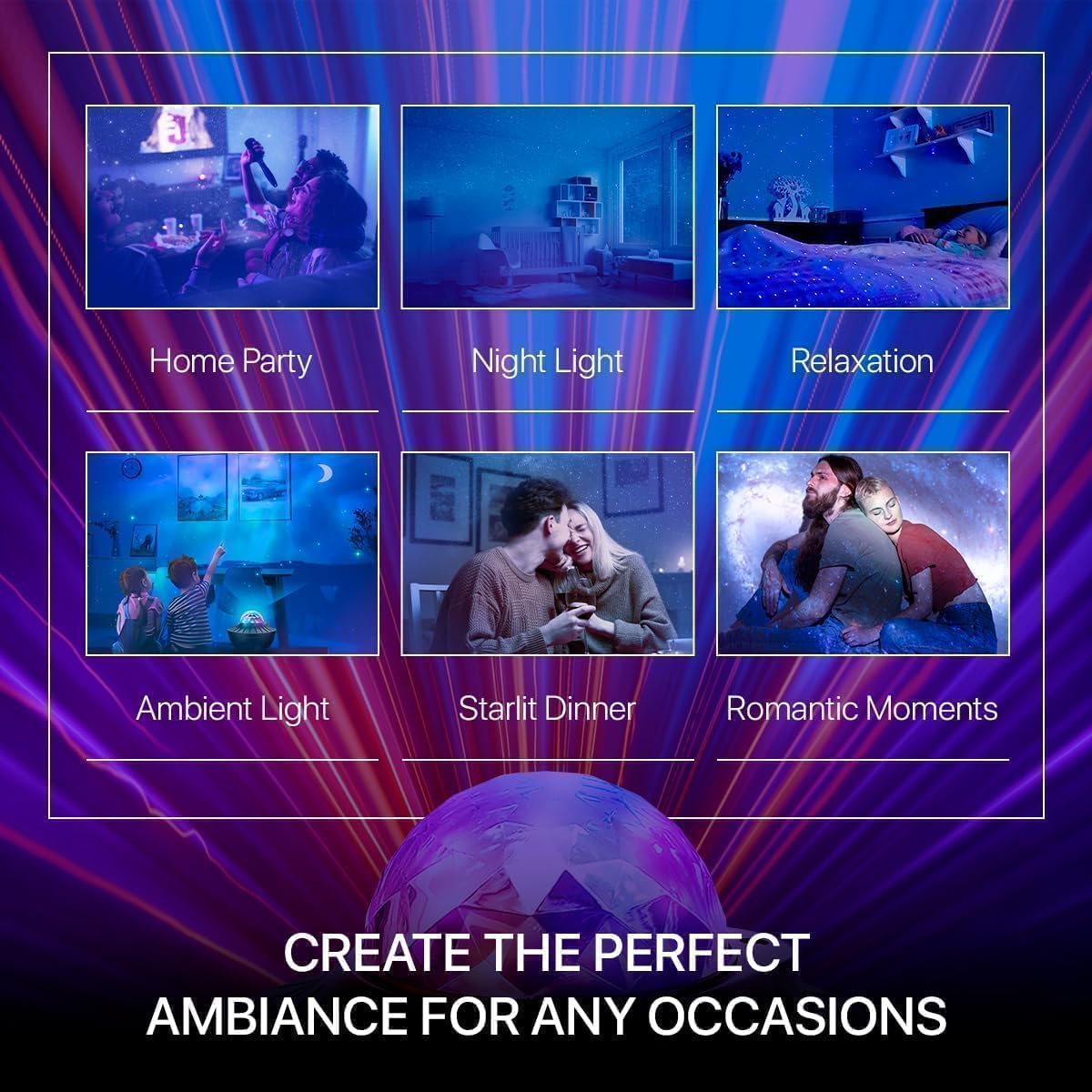 Galaxy Ocean Wave Light Projector