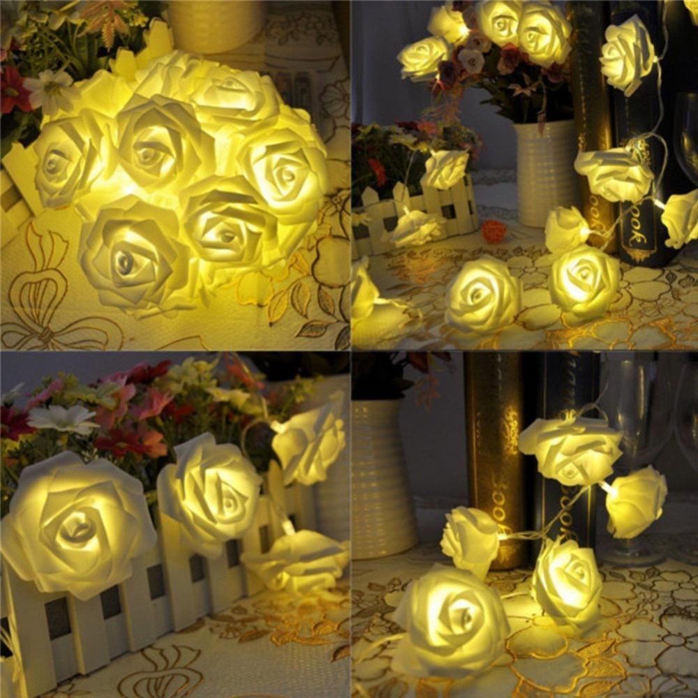 Rose White Fairy Decorative Lights (20 pcs)